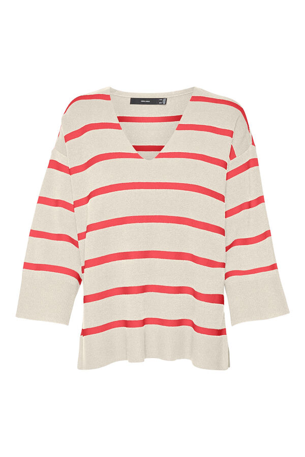 Vero Moda Camisola de malha manga 3/4 Cinzento