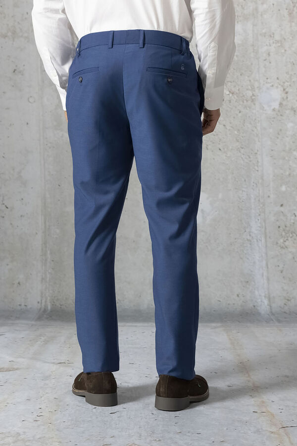 elPulpo Pantalón traje microdibujo Azul marino