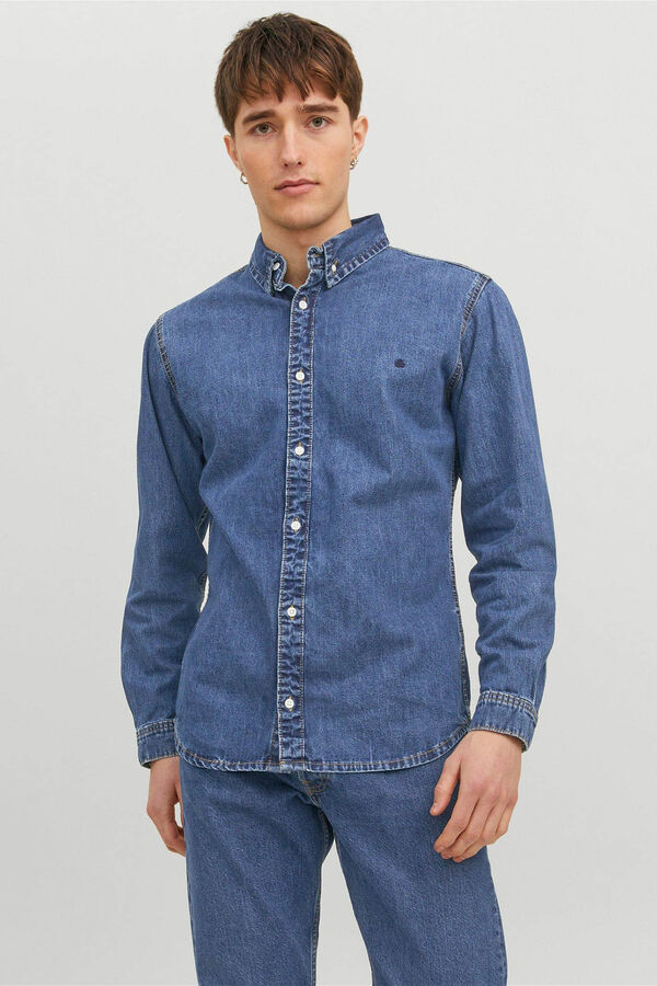 Cortefiel Camisa vaquera fit relajado Azul