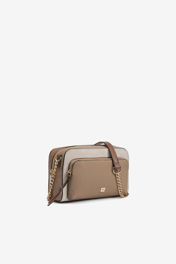 Vilanova Bolso bandolera tricolor Beige