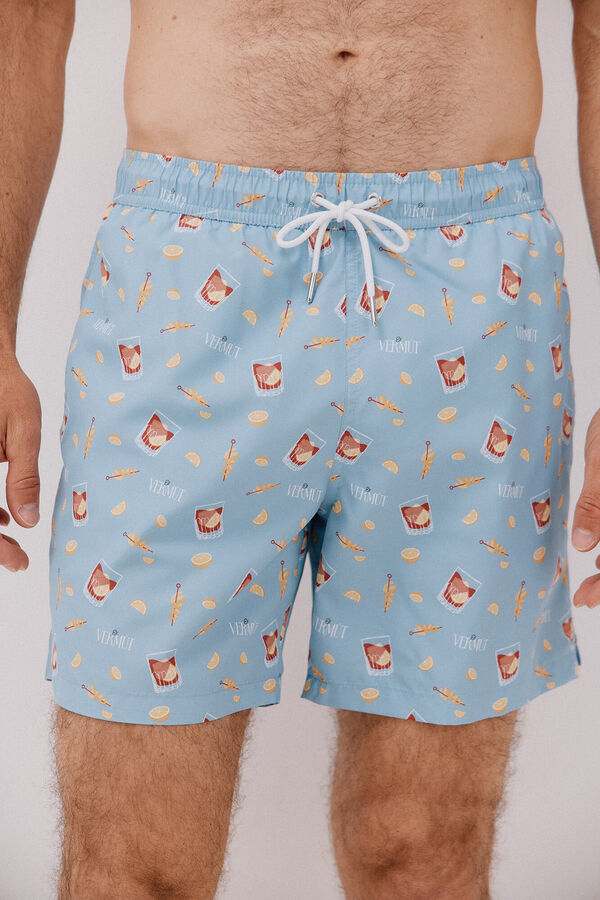 Cortefiel Mai&ocirc; estampado aperitivo Azul