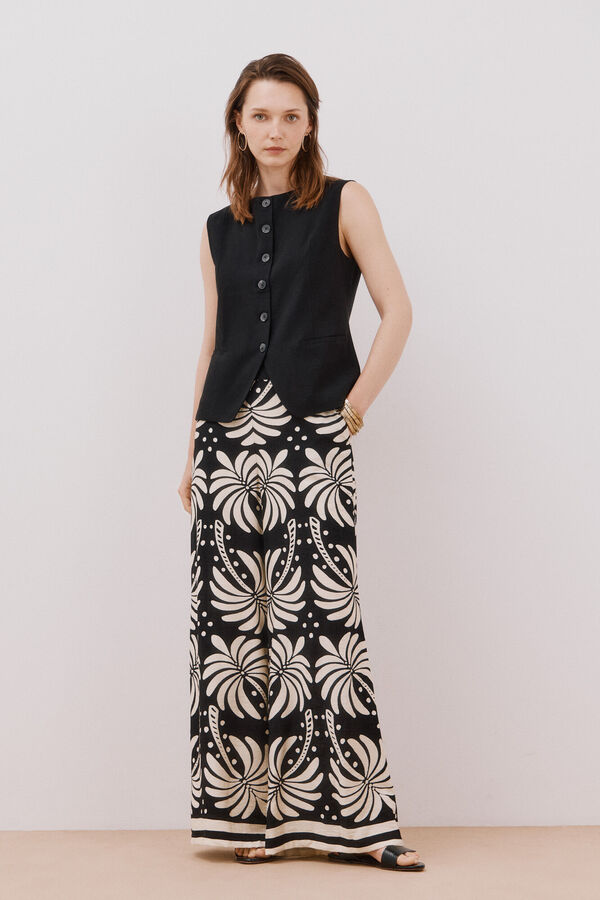 Cortefiel Colete gola redonda Preto