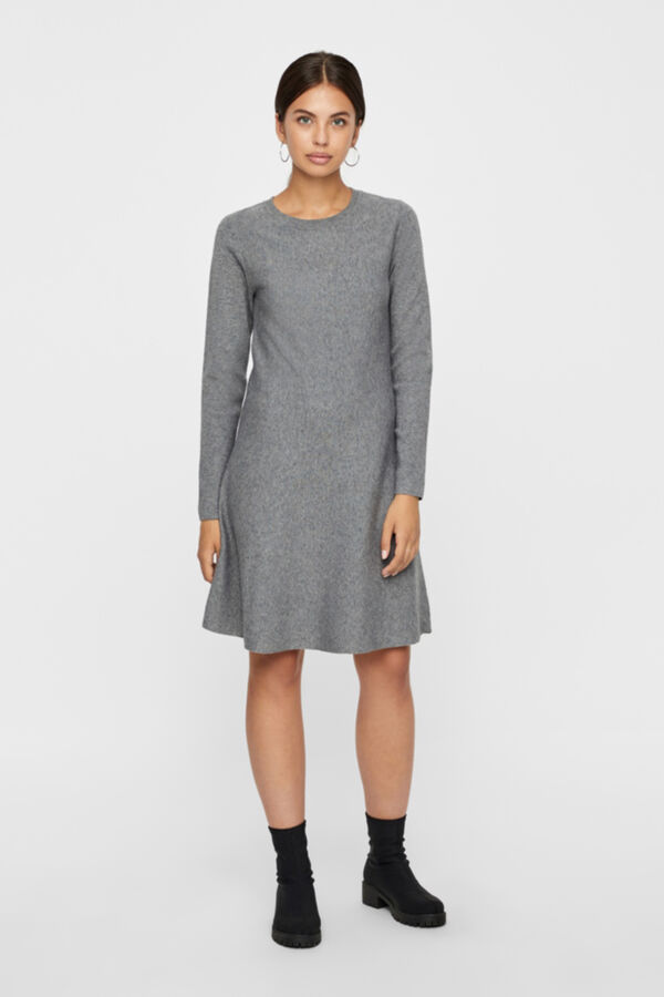 Vero Moda Vestido de punto cuello redondo Gris