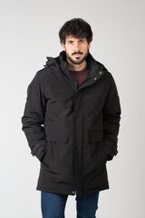 Privata Parka longa com capuz acolchoado Preto