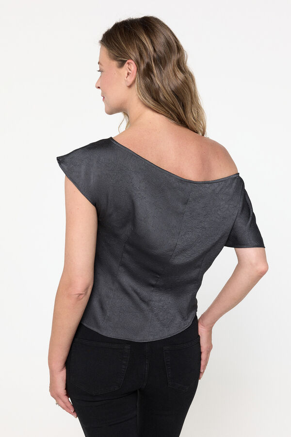 Vero Moda Top asimetrico Gris oscuro