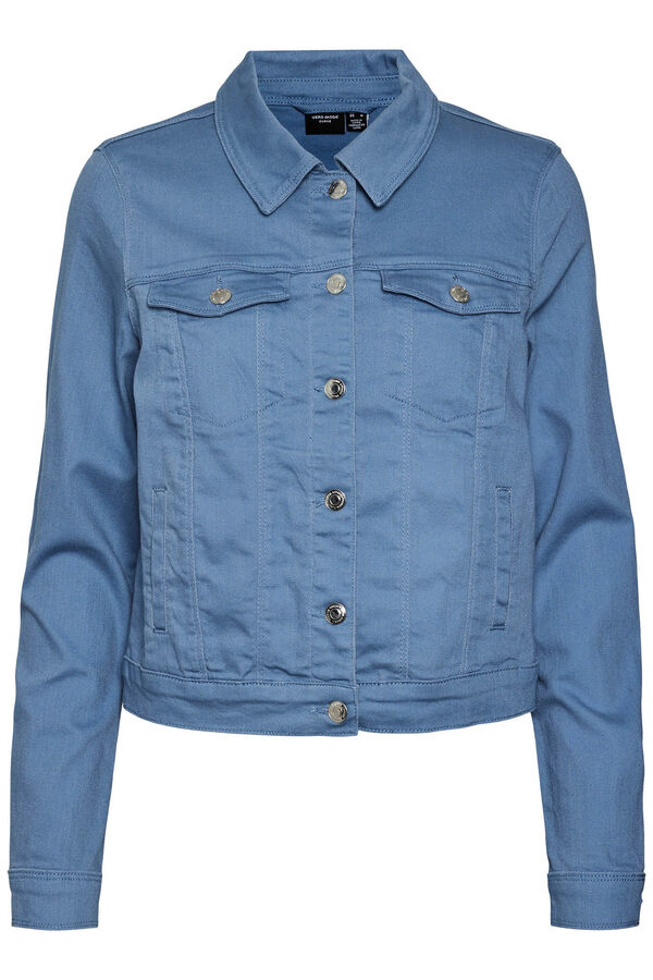 Vero Moda Blus&atilde;o curto de denim  Azul