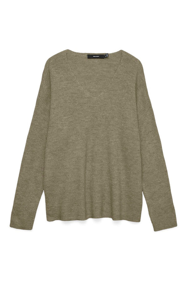 Vero Moda Jersey de punto fino de mujer con brillos Verde