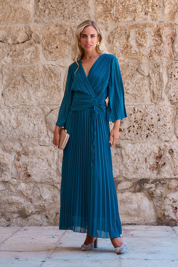 Pol&iacute;n Et Moi Vestido longo Nuria Azul