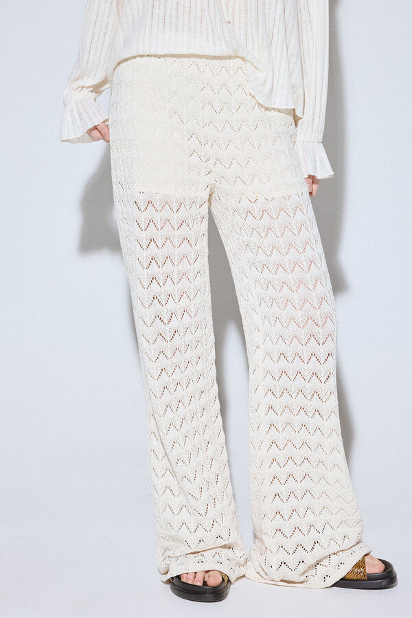 Slowlove Calças de malha Branco