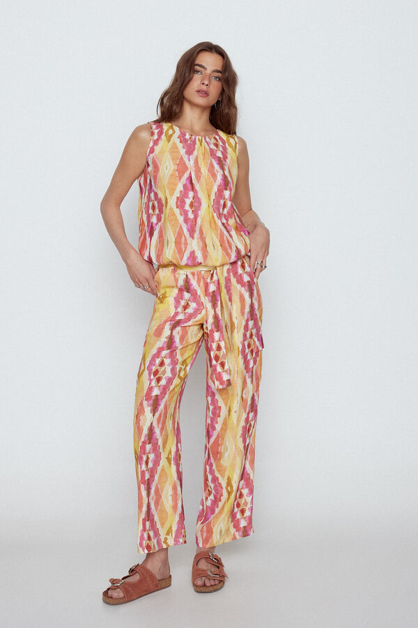 Slowlove Top sin mangas estampado Multicolor