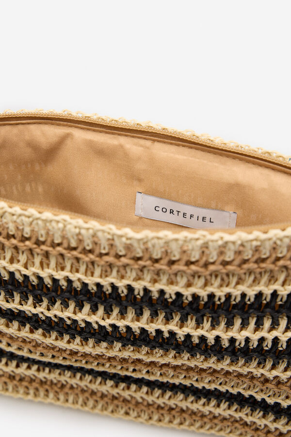 Cortefiel Cartera de rafia Multicolor