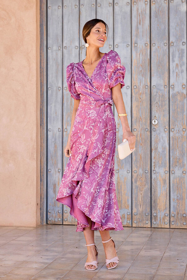 Pol&iacute;n Et Moi Vestido decote Violetta Roxo