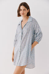 Cortefiel Caftán túnica estampado Estampado azul