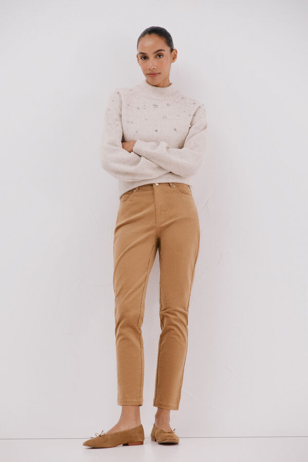 Cortefiel Pantalones Sensational pana Beige