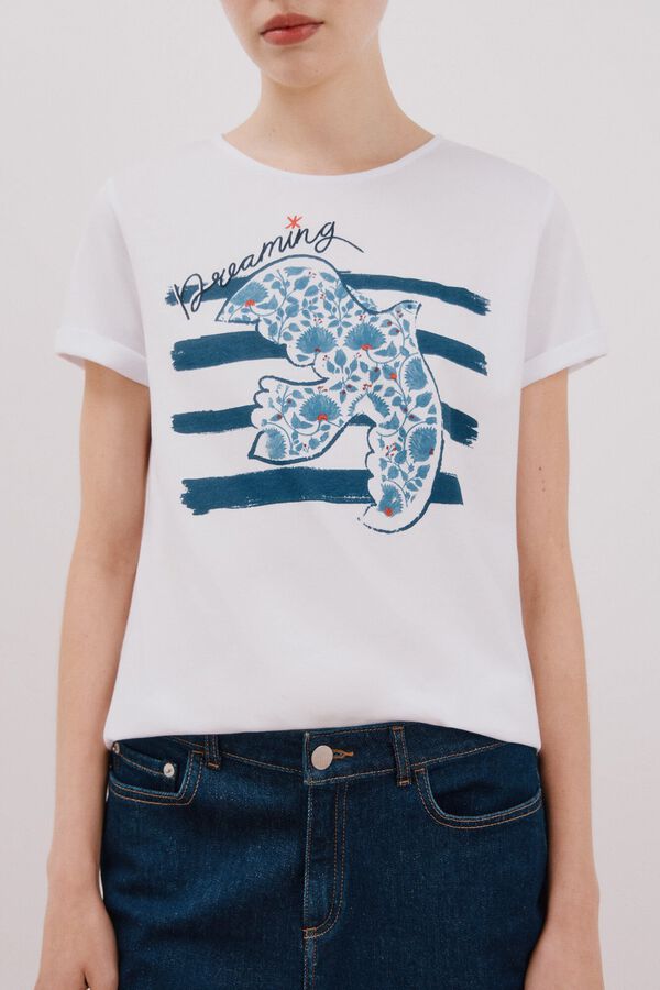 Cortefiel T-shirt estampada Azul