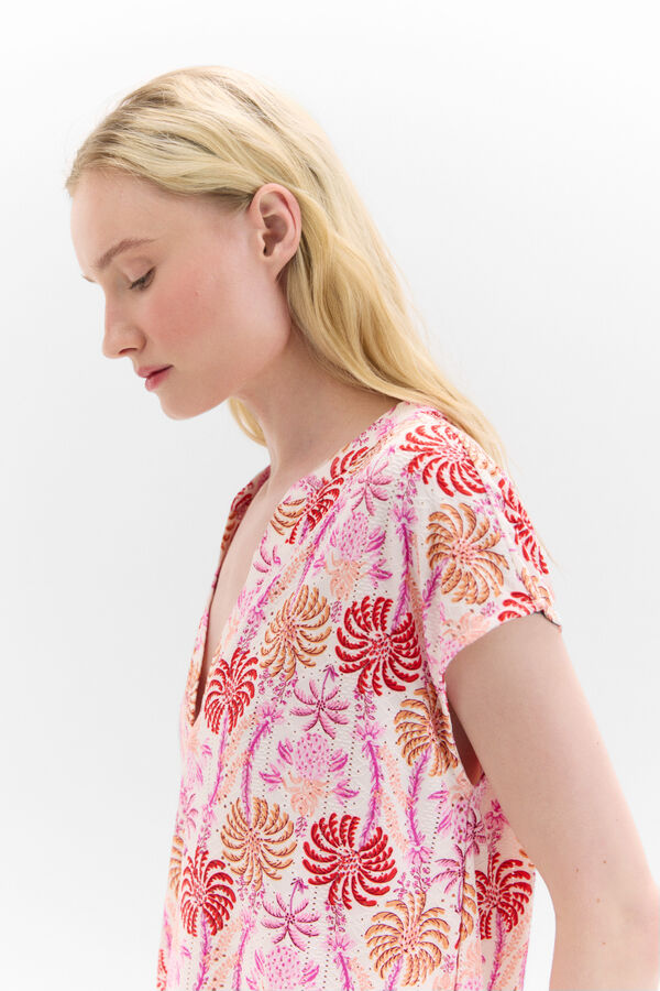 Cortefiel Camisola ponto ensopado Impressão