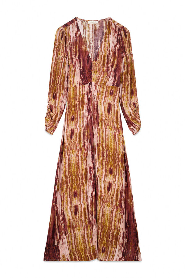 Slowlove Vestido Frunce estampado Multicolor