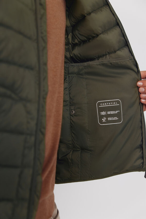 Cortefiel Blus&atilde;o acolchoado ultralight Verde