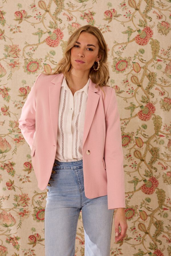Pol&iacute;n Et Moi Blazer com aba Norma Subiu