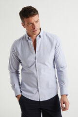 Williot Camisa Slim Fit Oxford Azul marino