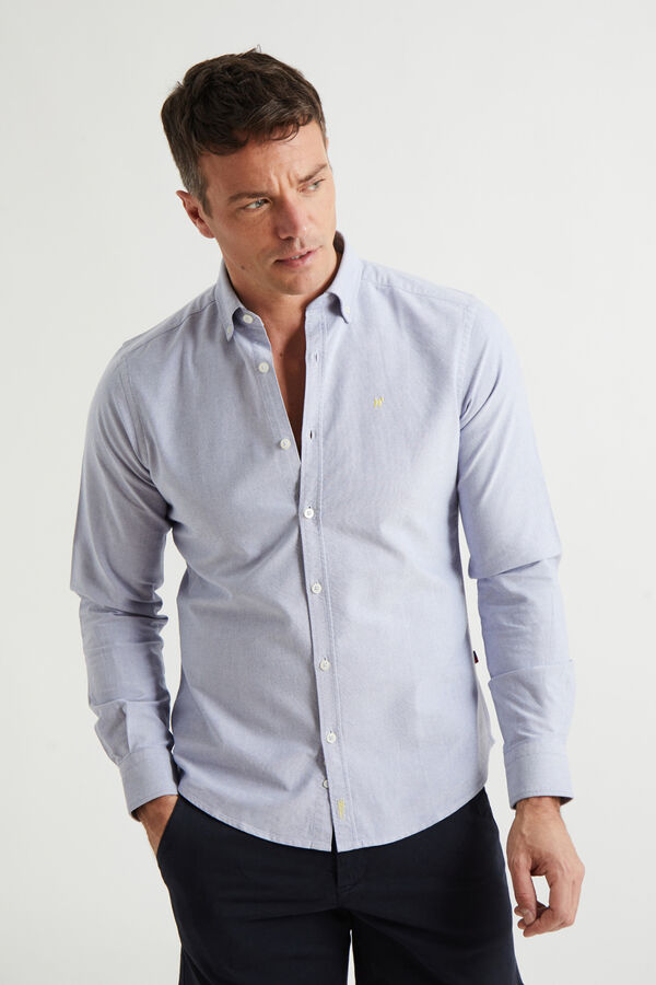 Williot Camisa Slim Fit Oxford Azul marino