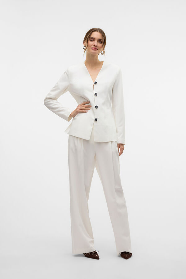 Vero Moda Pantal&oacute;n largo de vestir Blanco