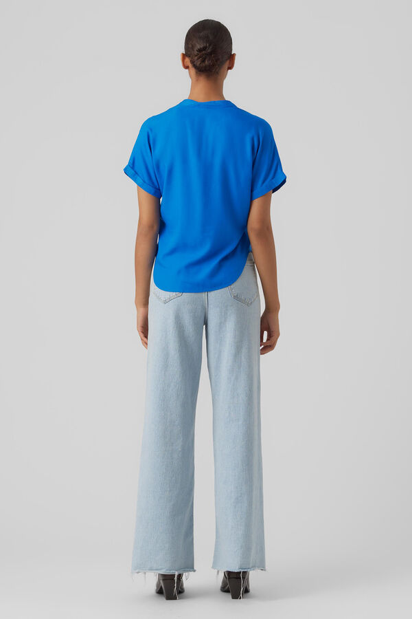 Vero Moda  Top básico de manga curta Azul