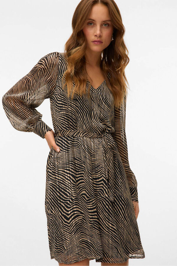 Vero Moda Vestido curto de manga comprida Multicolorido