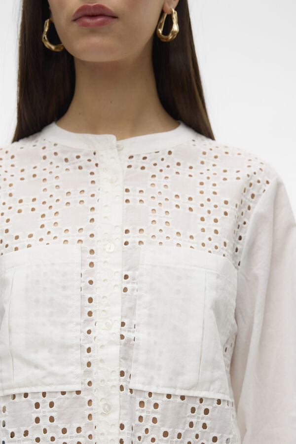 Vero Moda Blusa detalles calados Blanco