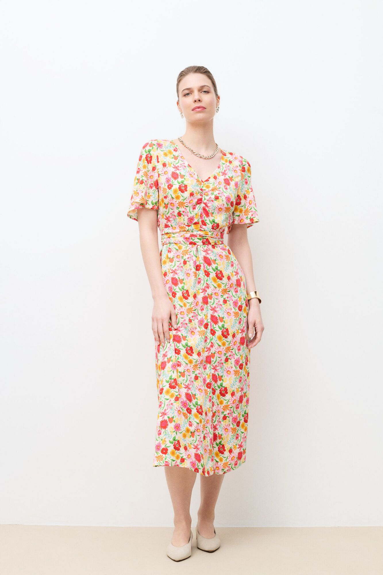 Caroll Vestido midi estampado