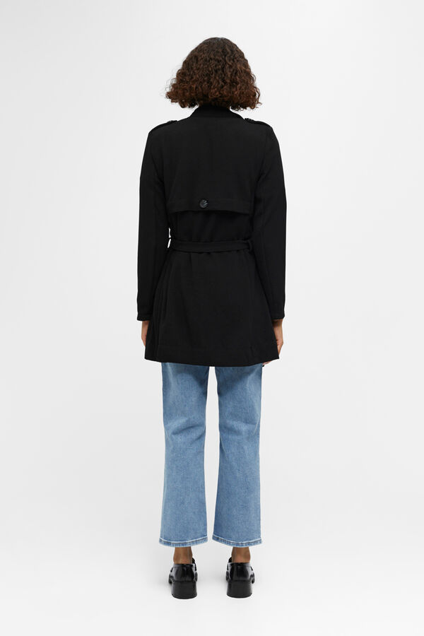 Object Chaqueta con cintur&oacute;n Negro