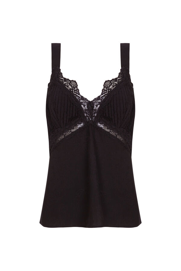 Slowlove Top lencero tirantes Negro