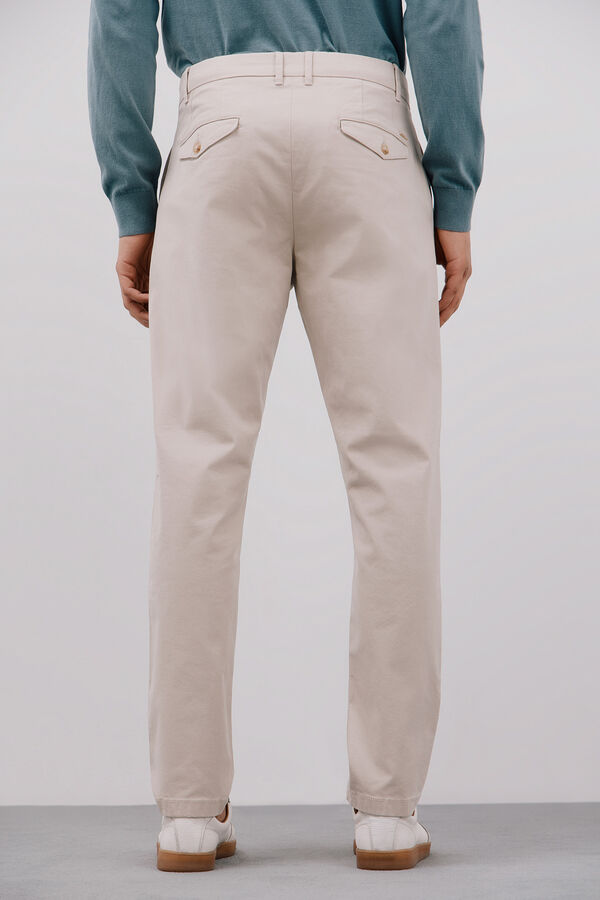 Cortefiel Cal&ccedil;as cal&ccedil;as chino afuniladas com pin&ccedil;as Tostado
