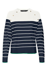 Vero Moda Jersey de punto cuello redondo Azul marino