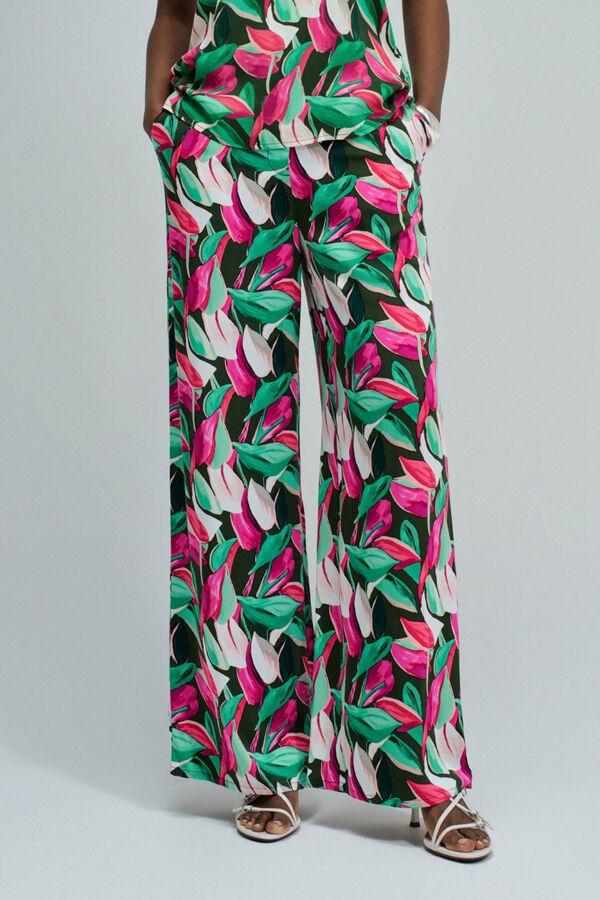 Salsa Jeans Pantal&oacute;n regular con estampado floral Rosa