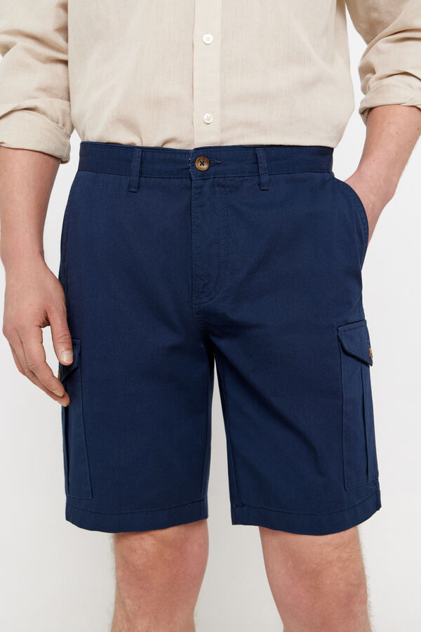 Cortefiel Bermuda cargo Azul marino