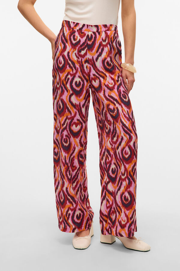 Vero Moda Pantal&oacute;n largo fluido Rosa