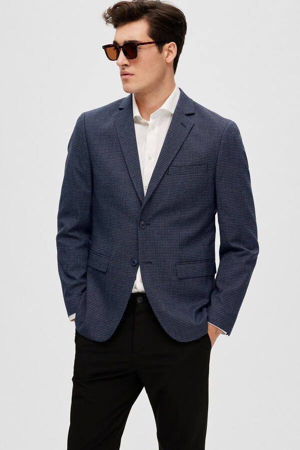 Cortefiel Blazer slim fit elaborado com materiais reciclados Azul