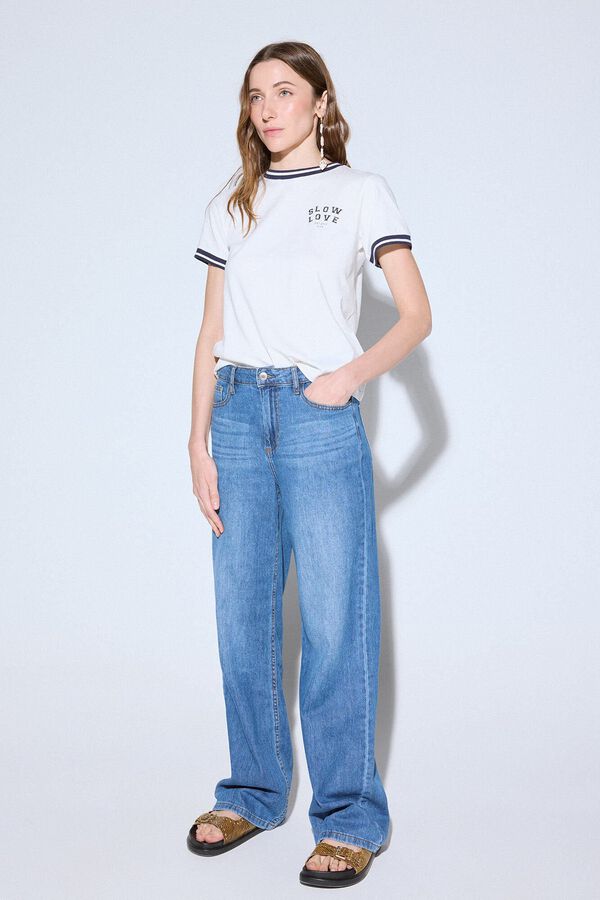 Slowlove Pantal&oacute;n vaquero New Recto Soft Azul