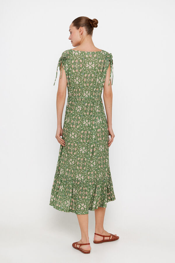 Cortefiel Vestido de punto estampado Estampado verde