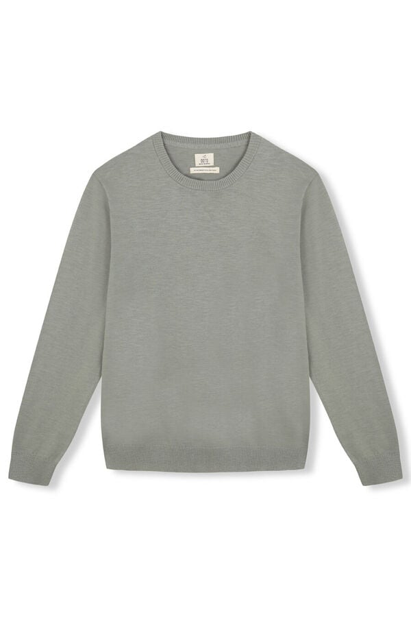 OOTO Jersey cuello redondo algod&oacute;n Kaki