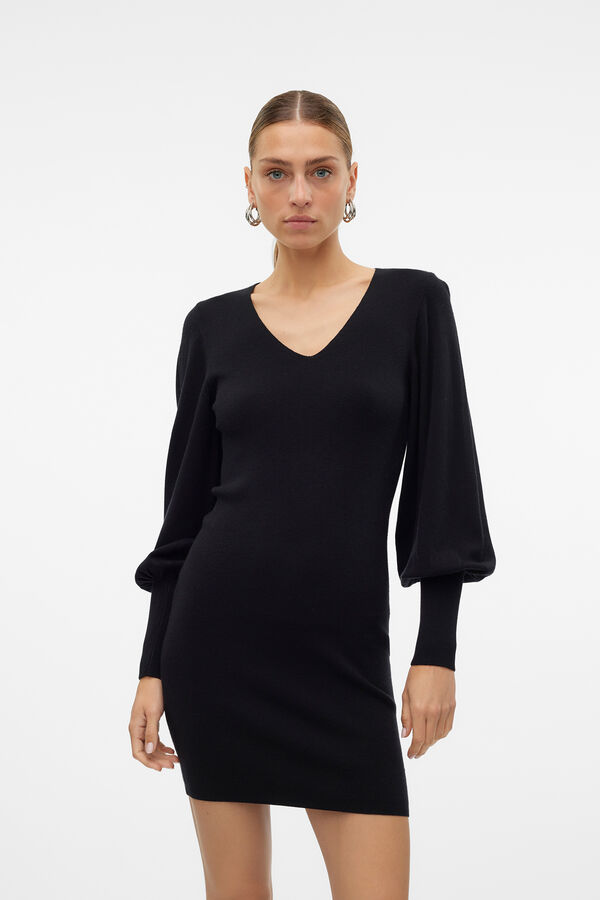 Vero Moda Vestido corto de punto Negro