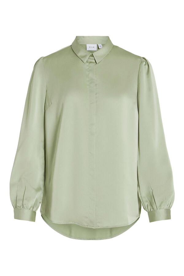 Vila Camisa satinada Verde