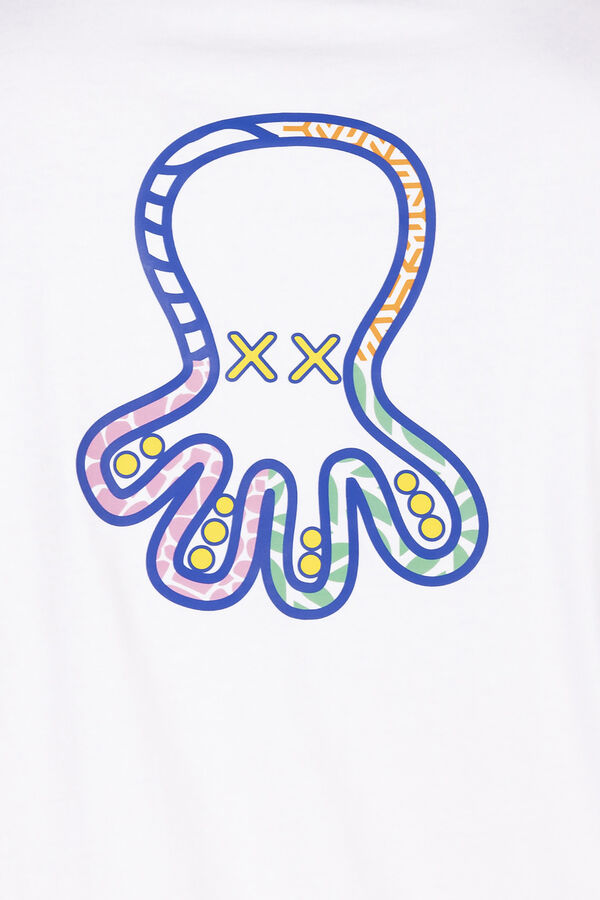 elPulpo Camiseta logo estampado formas Blanco