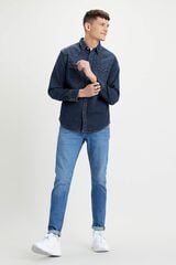 Cortefiel Camisa Levi's® Western denim con bolsillos en el pecho Azul marino