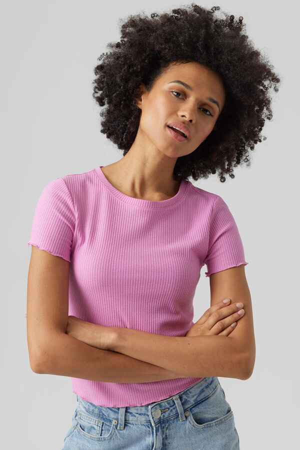 Vero Moda Top canelado Roxo