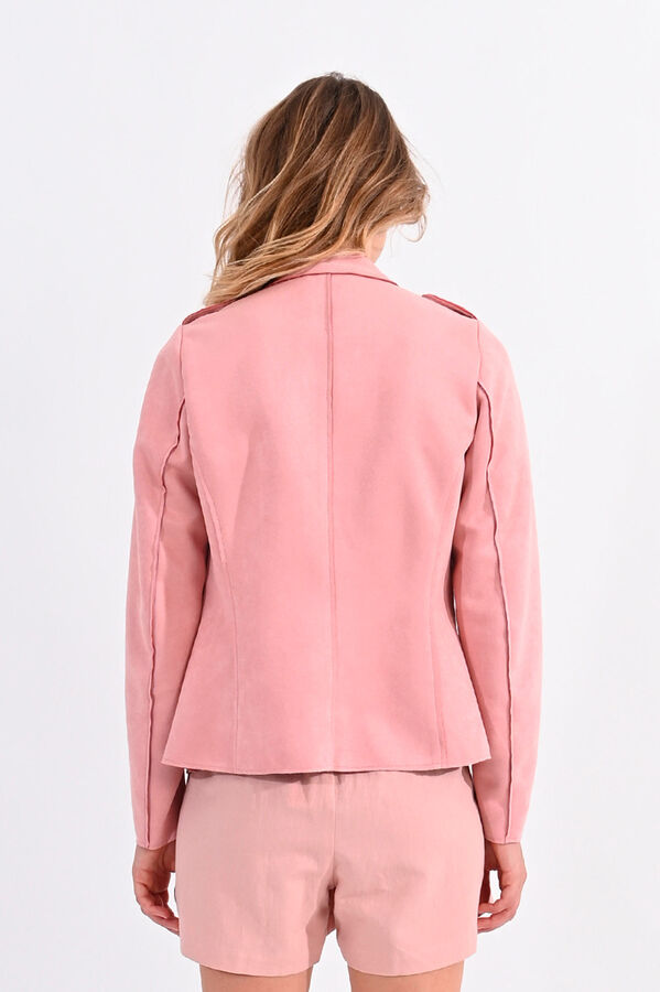 Molly Bracken Blus&atilde;o de mulher de manga comprida estilo militar Subiu