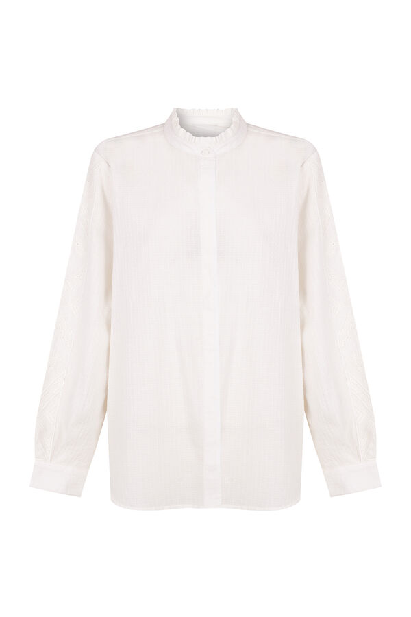 Cortefiel Camisa rom&aacute;ntica Blanco