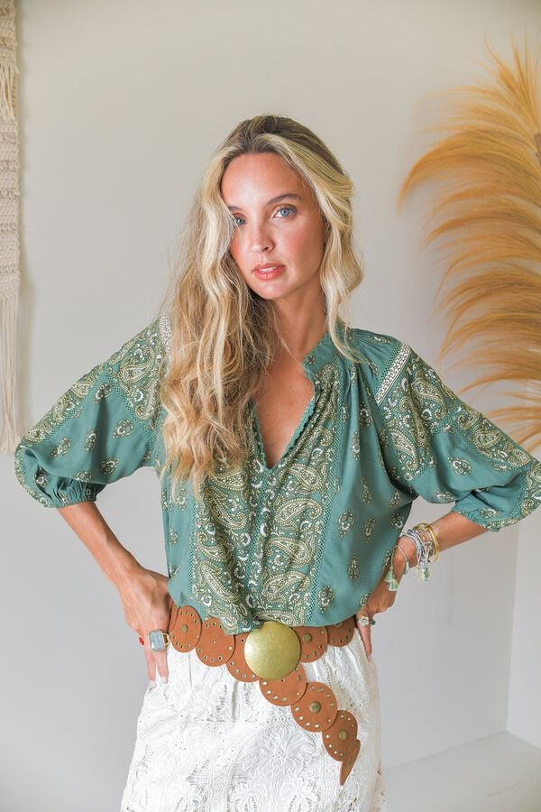 Jaase Blusa de manga comprida Verde