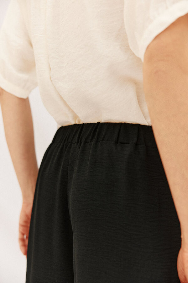 Cortefiel Pantal&oacute;n mujer fluido ancho Negro